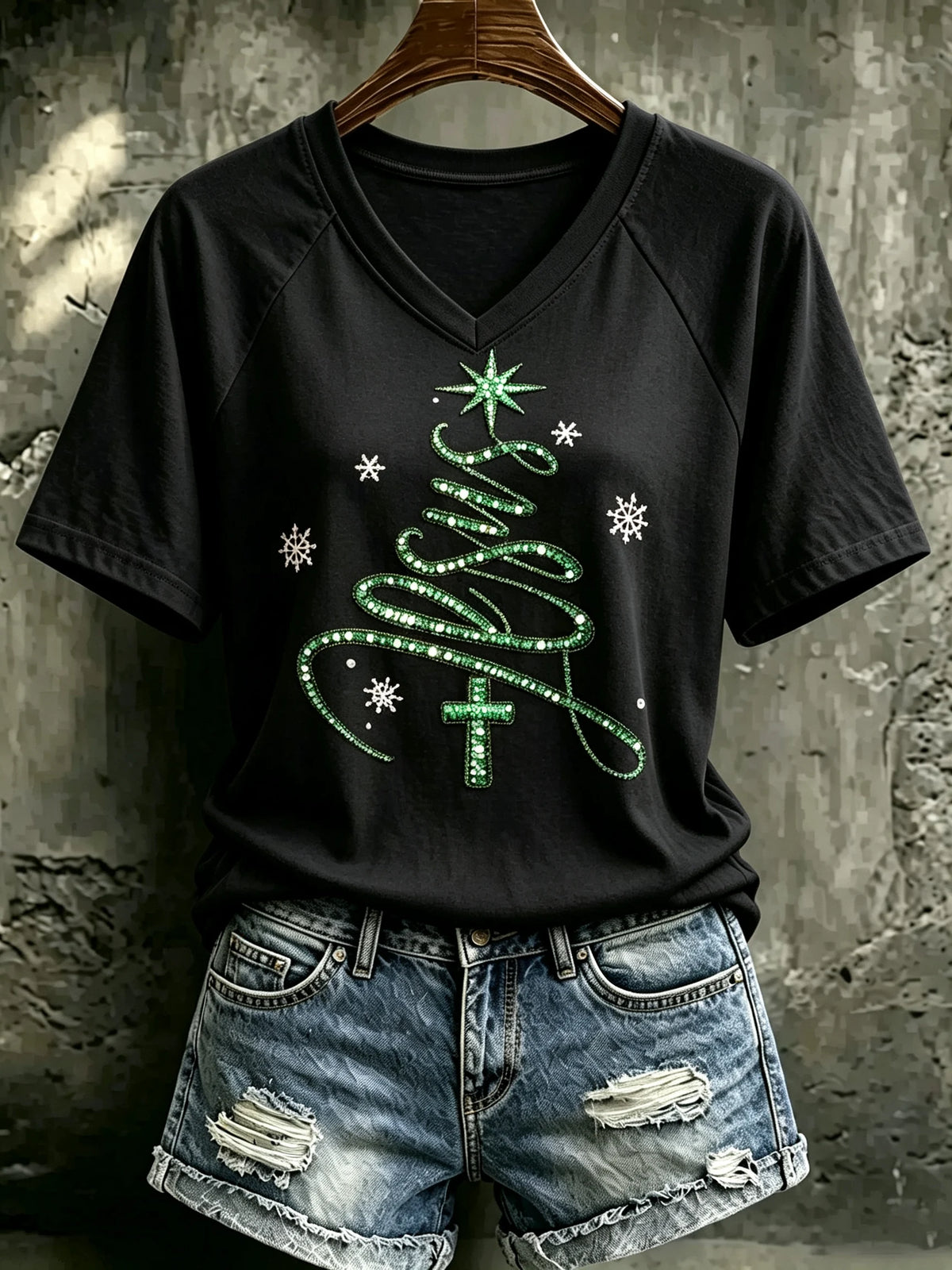 Women's Christmas Print Top