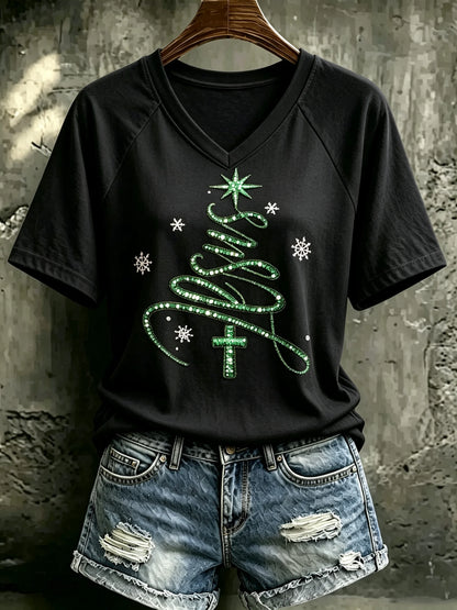 Women's Christmas Print Top