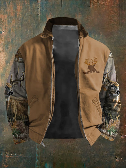 Men's Western Elk Outdoor Lapel Jacket