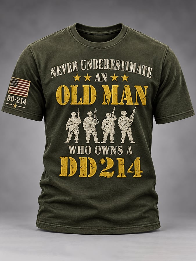 Men'S Veterans Day Casual Printed Top