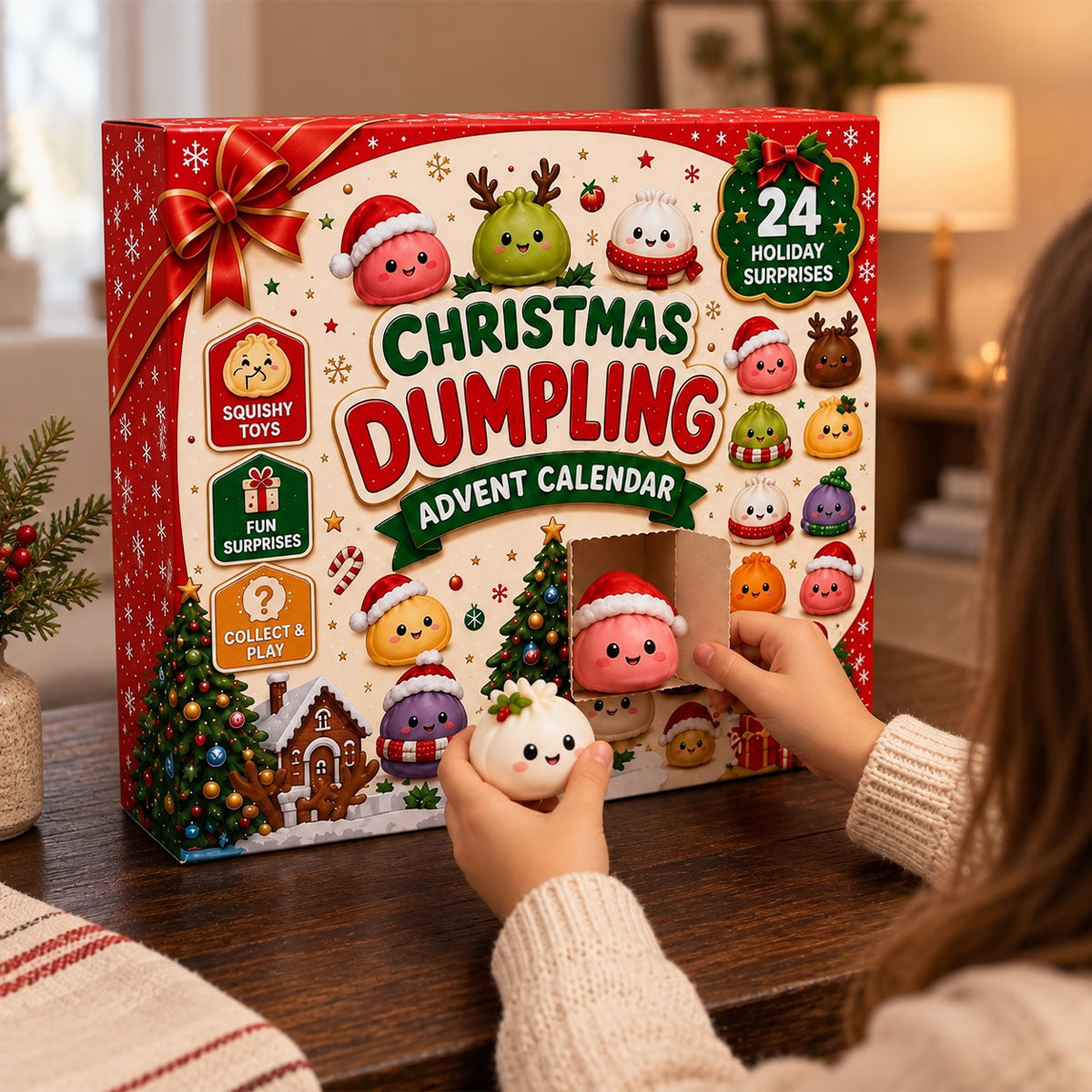 2026 Christmas Dumpling Advent Calendar, 24-Day Countdown • Twenty Four Days Of Squishy - Dumpling Advent Calendar