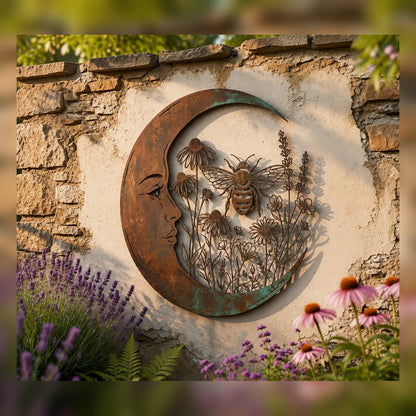 Moon Wall Decor – Dragonfly, Bee, Fairy & Black Cat