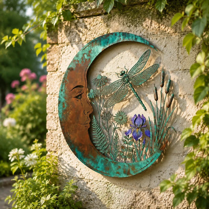 Moon Wall Decor – Dragonfly, Bee, Fairy & Black Cat