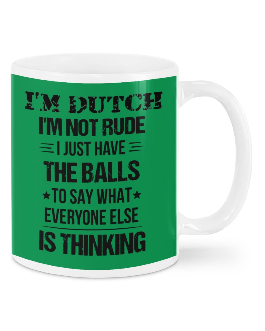 I'M NOT RUDE I'M DUTCH - Mug - Kelly - Front