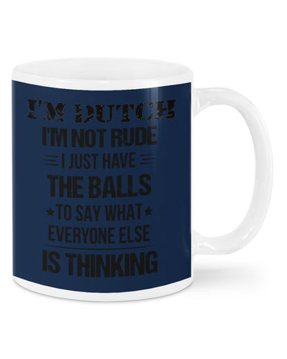I'M NOT RUDE I'M DUTCH - Mug - J Navy - Front