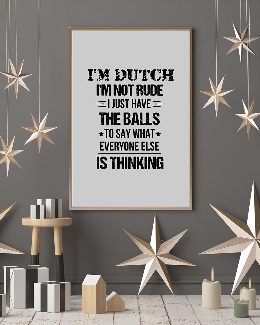 I'M NOT RUDE I'M DUTCH - 24x36 Poster - Ash - lifestyle-holiday-poster-1