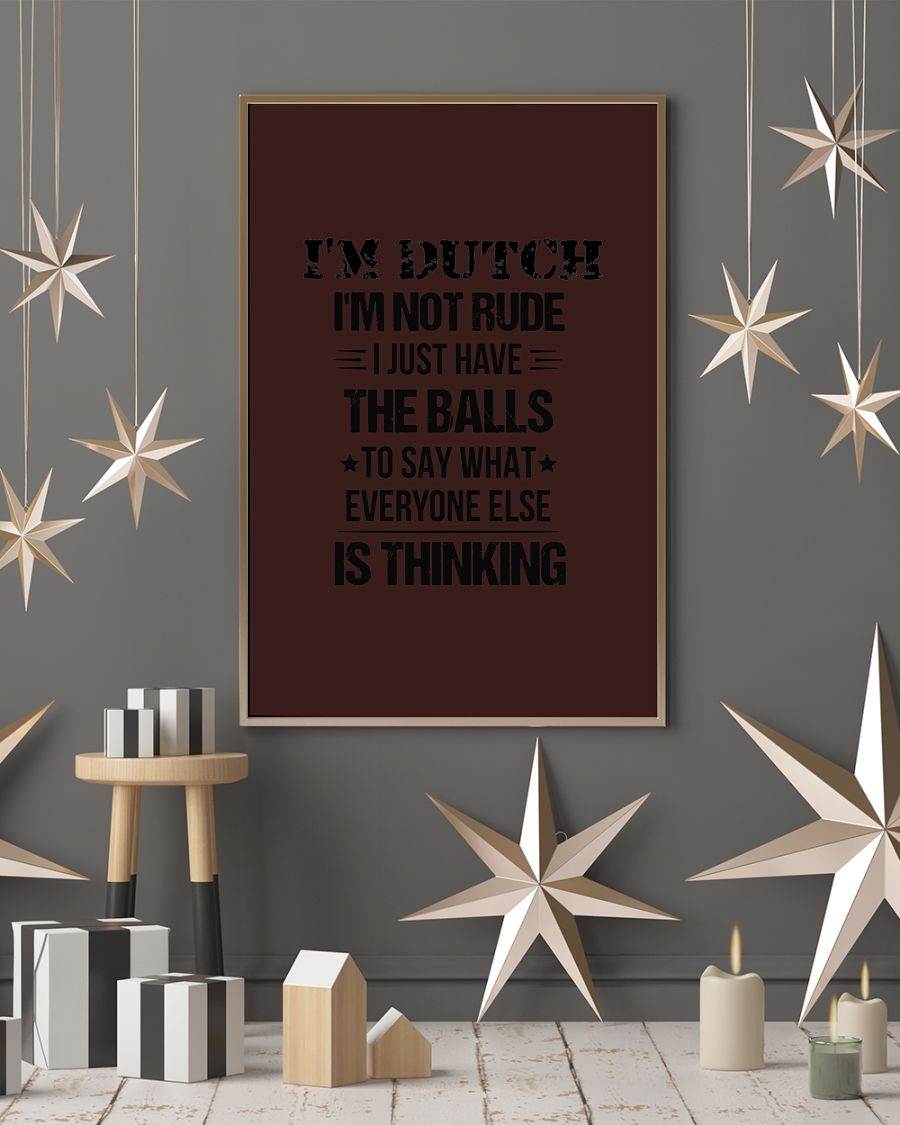 I'M NOT RUDE I'M DUTCH - 24x36 Poster - Chocolate - lifestyle-holiday-poster-1