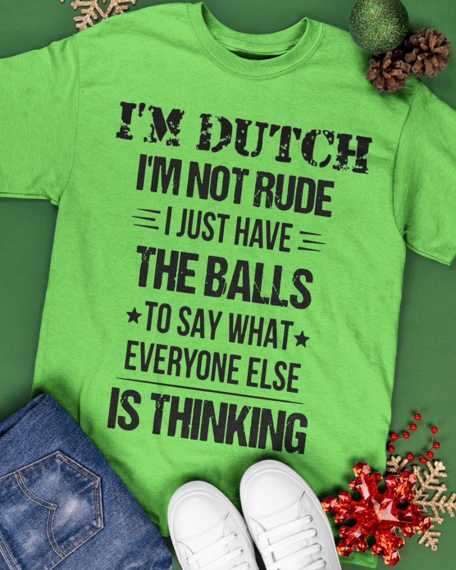 I'M NOT RUDE I'M DUTCH - Classic T-Shirt - Kiwi - apparel-classic-tshirt-lifestyle-back-69