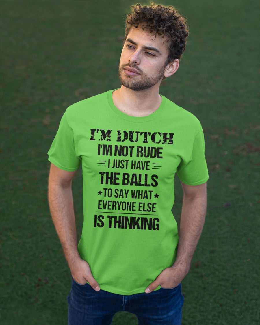 I'M NOT RUDE I'M DUTCH - Classic T-Shirt - Kiwi - apparel-classic-tshirt-lifestyle-front-43