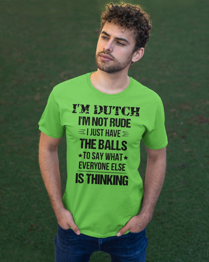 I'M NOT RUDE I'M DUTCH - Classic T-Shirt - Kiwi - apparel-classic-tshirt-lifestyle-front-43
