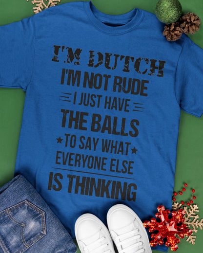 I'M NOT RUDE I'M DUTCH - Classic T-Shirt - Royal - apparel-classic-tshirt-lifestyle-back-69