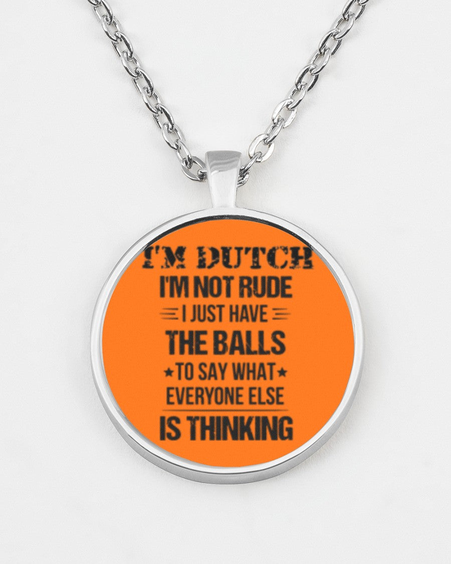 I'M NOT RUDE I'M DUTCH - Metallic Circle Necklace - Burnt Orange - aos-necklace-circle-metallic-lifestyle-07