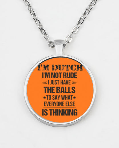 I'M NOT RUDE I'M DUTCH - Metallic Circle Necklace - Burnt Orange - aos-necklace-circle-metallic-lifestyle-07