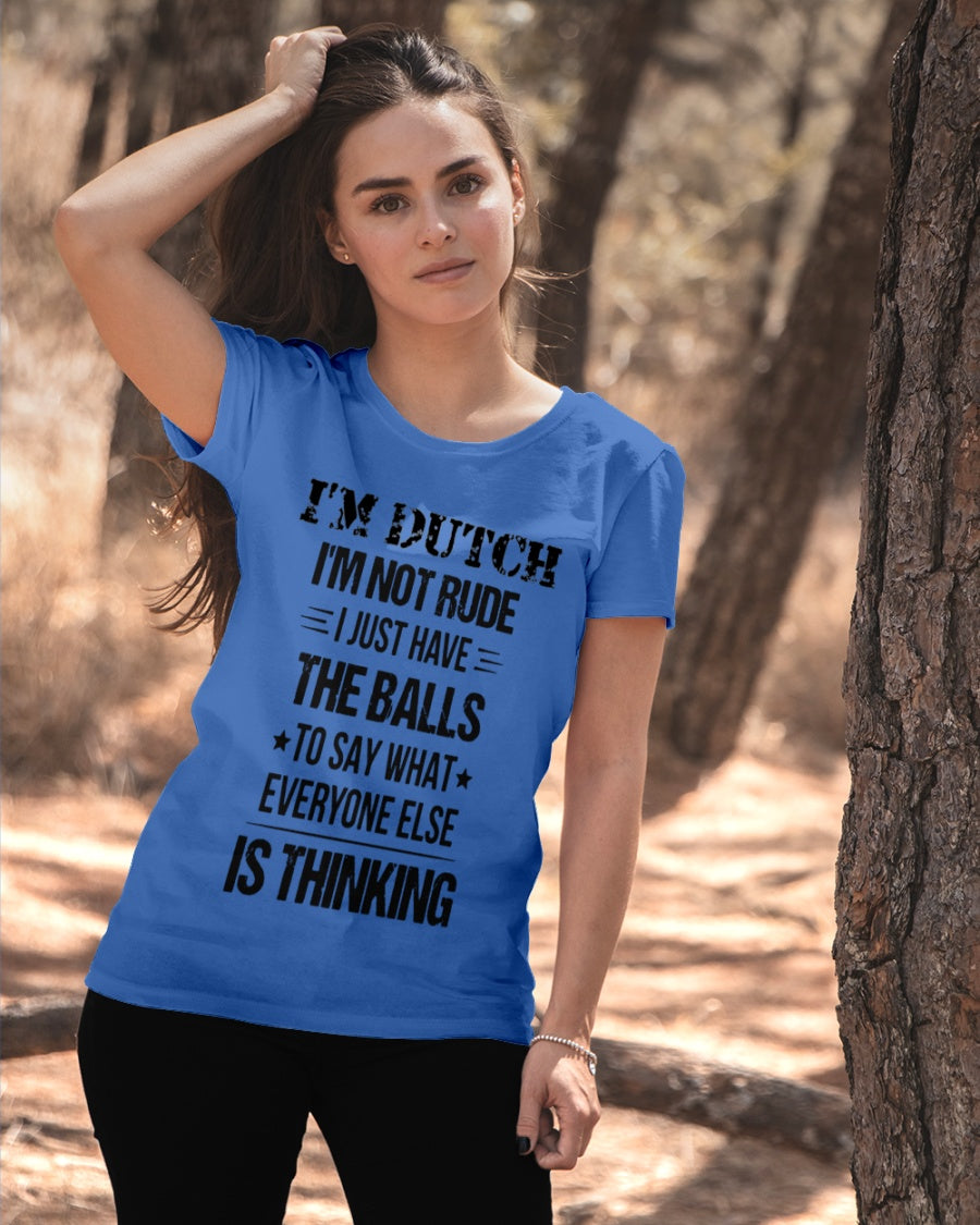 I'M NOT RUDE I'M DUTCH - Ladies T-Shirt - Royal Blue - apparel-ladies-t-shirt-lifestyle-06