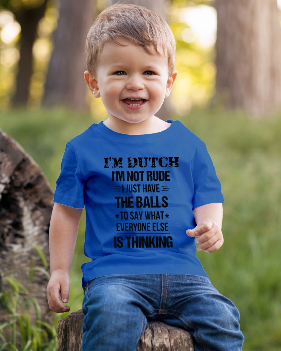 I'M NOT RUDE I'M DUTCH - Youth T-Shirt - Royal - lifestyle-youth-tshirt-front-4