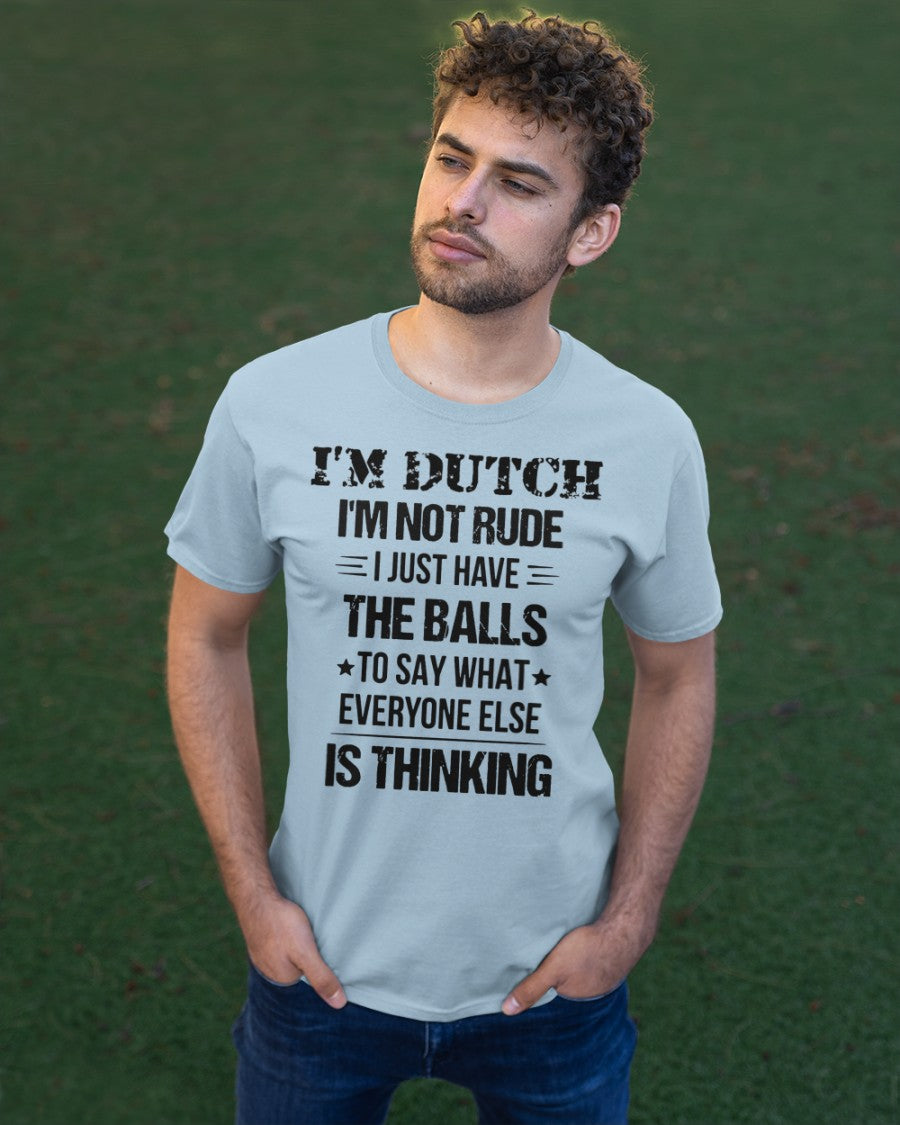I'M NOT RUDE I'M DUTCH - Classic T-Shirt - Light Blue - apparel-classic-tshirt-lifestyle-front-43