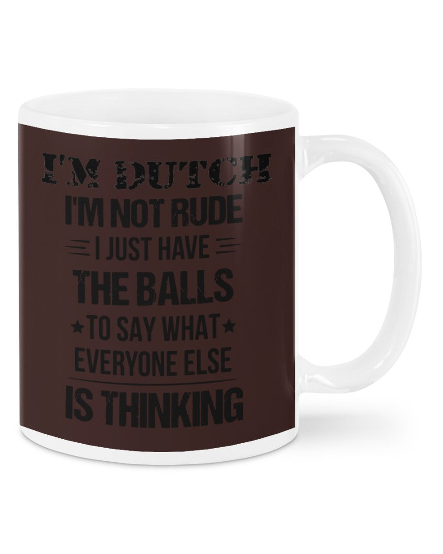 I'M NOT RUDE I'M DUTCH - Mug - Chocolate - Front
