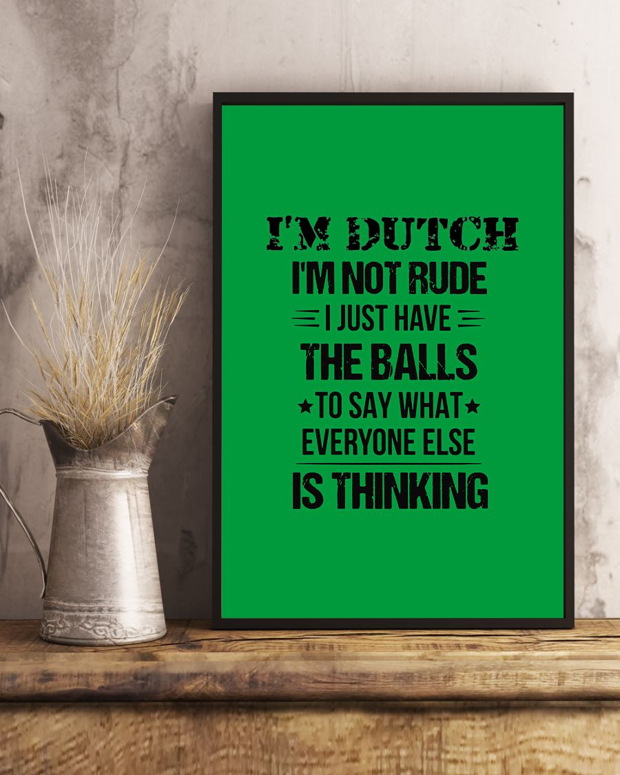I'M NOT RUDE I'M DUTCH - 24x36 Poster - Kelly - lifestyle-poster-3