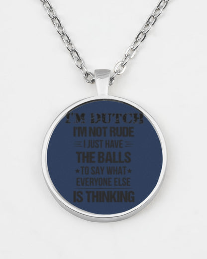 I'M NOT RUDE I'M DUTCH - Metallic Circle Necklace - J Navy - aos-necklace-circle-metallic-lifestyle-07