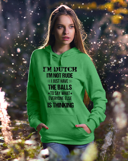 I'M NOT RUDE I'M DUTCH - Hooded Sweatshirt - Irish Green - lifestyle-holiday-hoodie-front-5