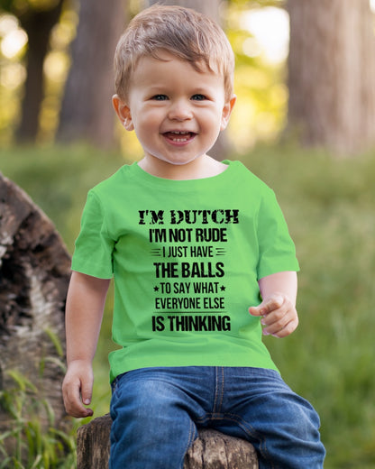 I'M NOT RUDE I'M DUTCH - Youth T-Shirt - Kiwi - lifestyle-youth-tshirt-front-4