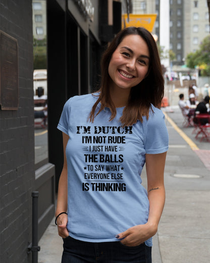 I'M NOT RUDE I'M DUTCH - Premium Fit Ladies Tee - Baby Blue - lifestyle-women-crewneck-front-5