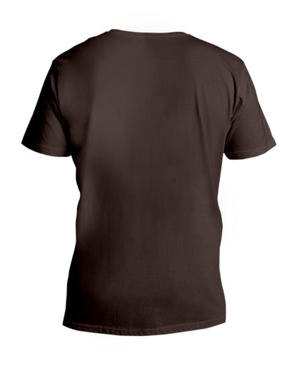 I'M NOT RUDE I'M DUTCH - V-Neck T-Shirt - Brown - back