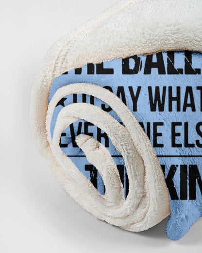 I'M NOT RUDE I'M DUTCH - Small Fleece Blanket - 30" x 40" - Light Blue - aos-coral-fleece-blanket-30x40-lifestyle-front-18