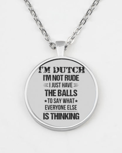I'M NOT RUDE I'M DUTCH - Metallic Circle Necklace - Ash - aos-necklace-circle-metallic-lifestyle-07