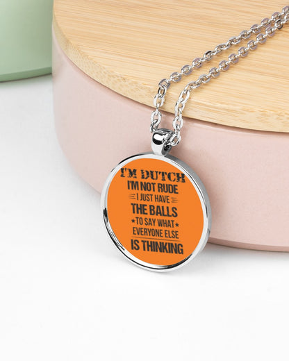 I'M NOT RUDE I'M DUTCH - Metallic Circle Necklace - Burnt Orange - aos-necklace-circle-metallic-lifestyle-08