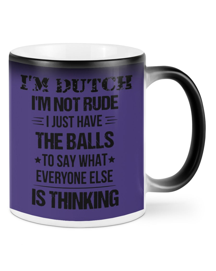 I'M NOT RUDE I'M DUTCH - Color Changing Mug - Purple - Front