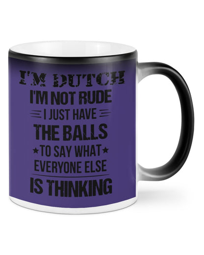I'M NOT RUDE I'M DUTCH - Color Changing Mug - Purple - Front