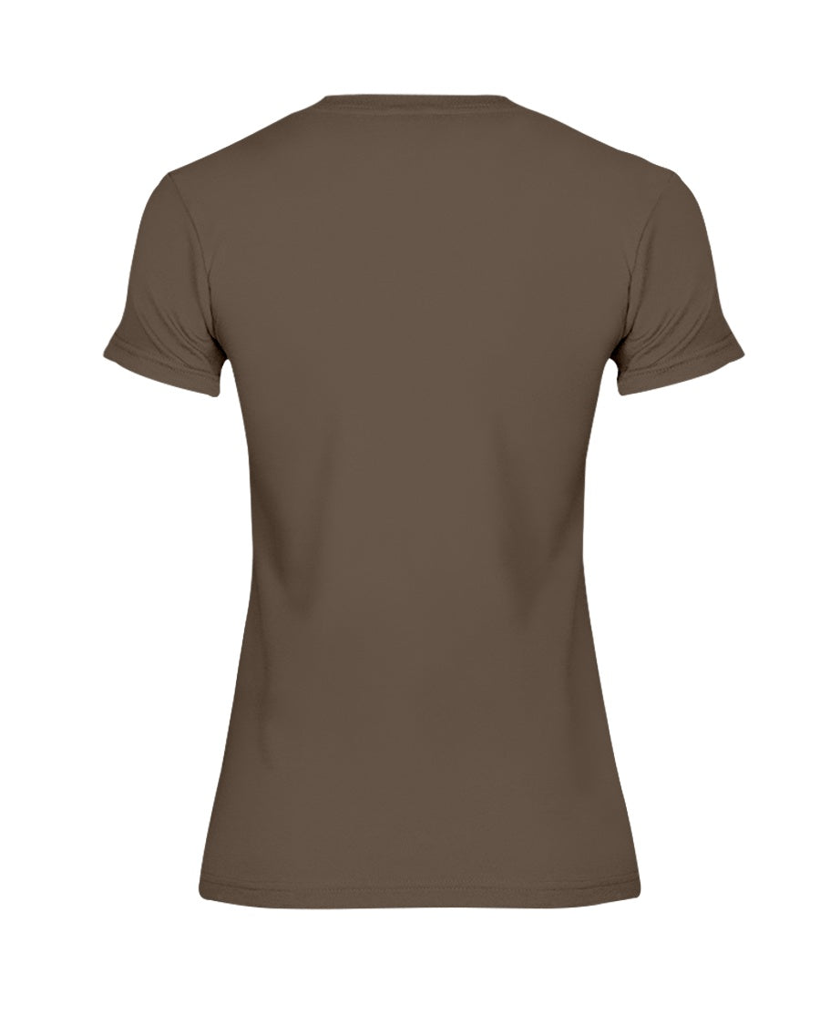I'M NOT RUDE I'M DUTCH - Premium Fit Ladies Tee - Brown - back