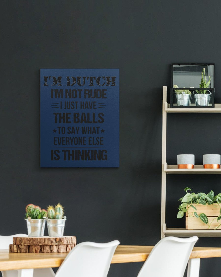 I'M NOT RUDE I'M DUTCH - 16x20 Gallery Wrapped Canvas Prints - J Navy - aos-canvas-pgw-16x20-lifestyle-front-04
