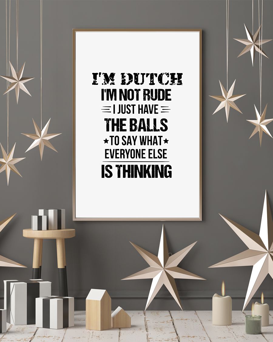 I'M NOT RUDE I'M DUTCH - 24x36 Poster - White - lifestyle-holiday-poster-1