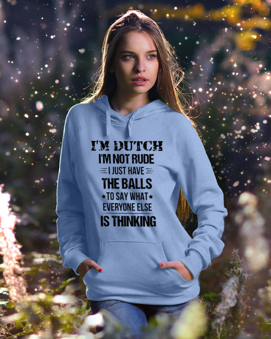 I'M NOT RUDE I'M DUTCH - Hooded Sweatshirt - Carolina Blue - lifestyle-holiday-hoodie-front-5