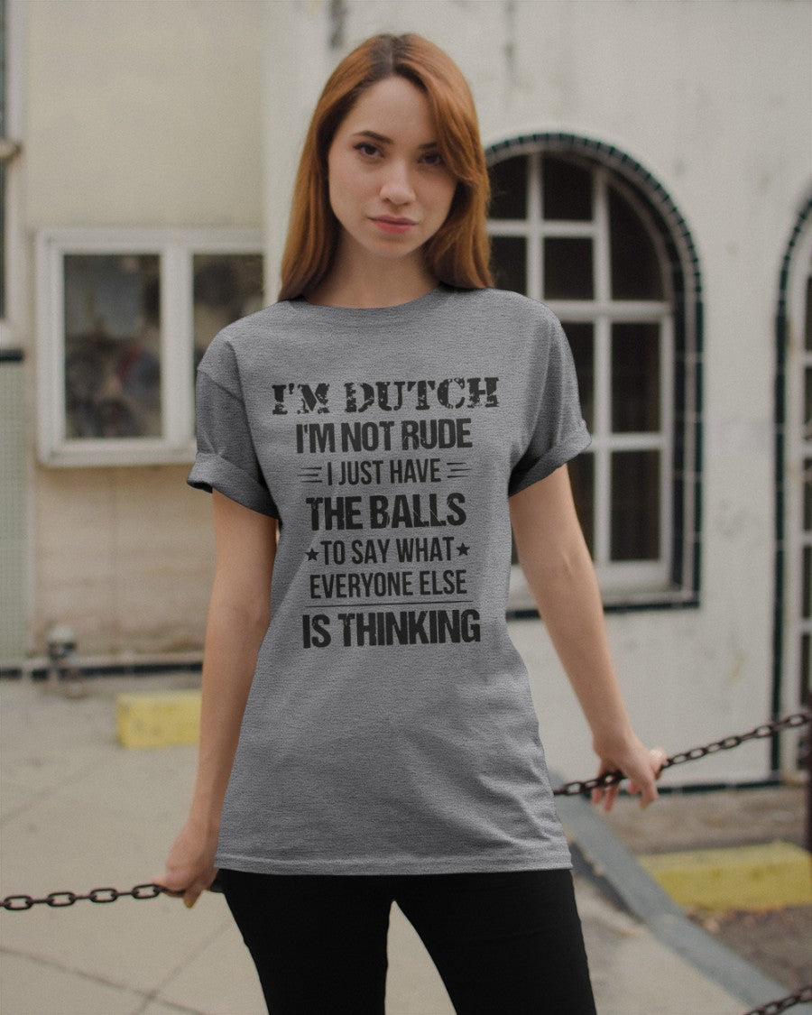 I'M NOT RUDE I'M DUTCH - Classic T-Shirt - Athletic Heather - apparel-classic-tshirt-lifestyle-19