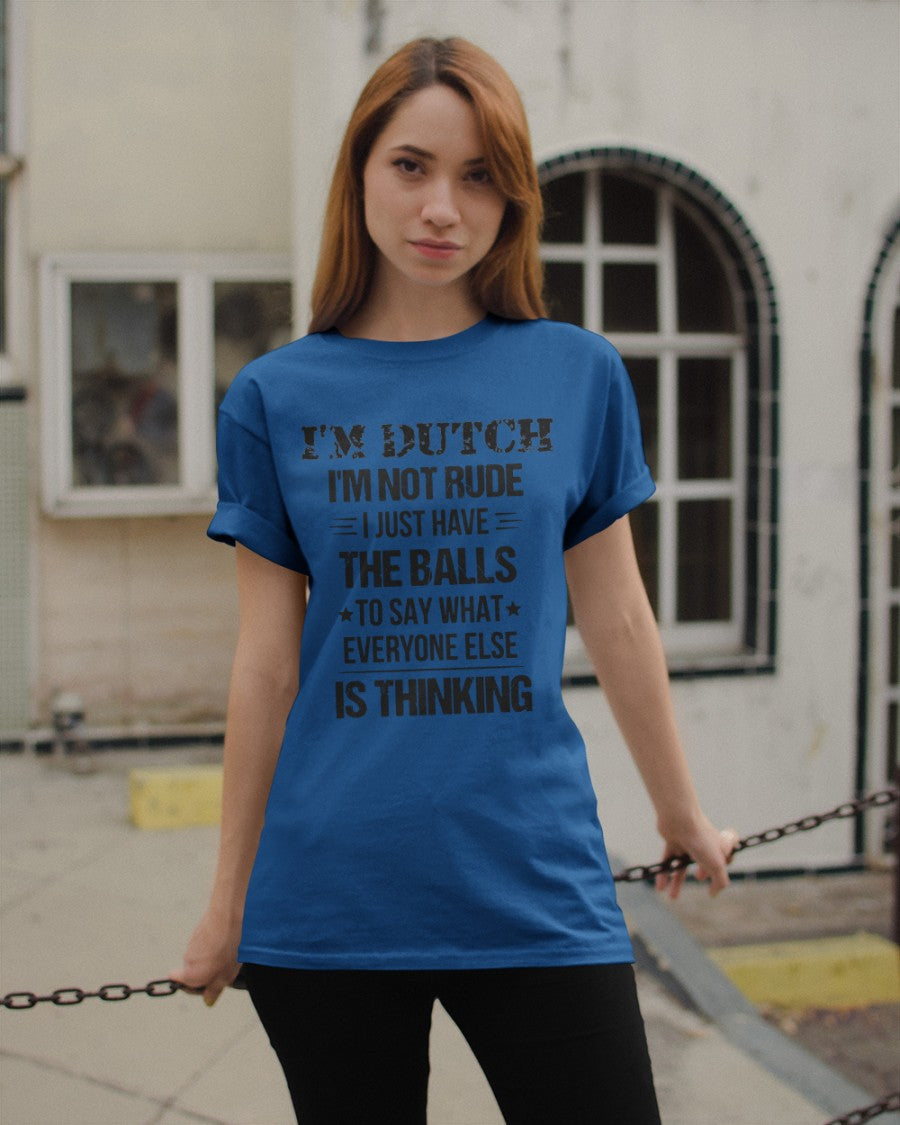 I'M NOT RUDE I'M DUTCH - Classic T-Shirt - Royal - apparel-classic-tshirt-lifestyle-19