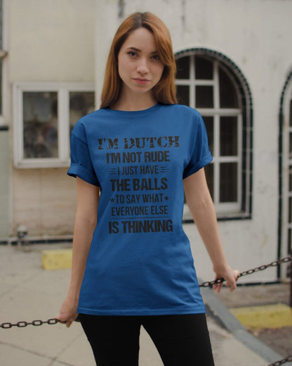 I'M NOT RUDE I'M DUTCH - Classic T-Shirt - Royal - apparel-classic-tshirt-lifestyle-19