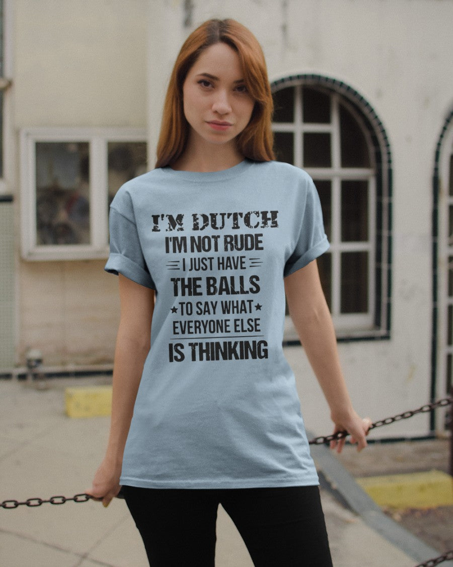 I'M NOT RUDE I'M DUTCH - Classic T-Shirt - Light Blue - apparel-classic-tshirt-lifestyle-19