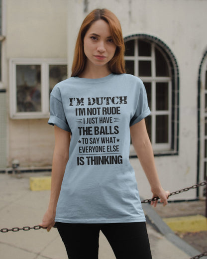 I'M NOT RUDE I'M DUTCH - Classic T-Shirt - Light Blue - apparel-classic-tshirt-lifestyle-19