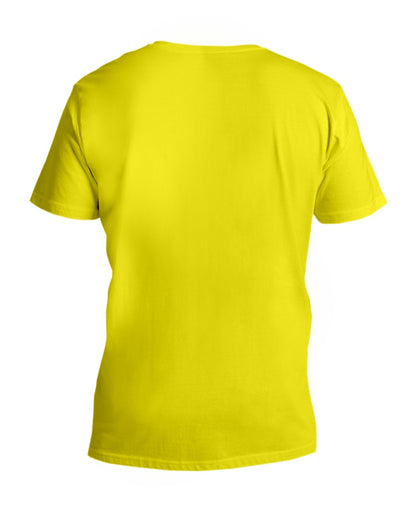 I'M NOT RUDE I'M DUTCH - V-Neck T-Shirt - Neon Yellow - back