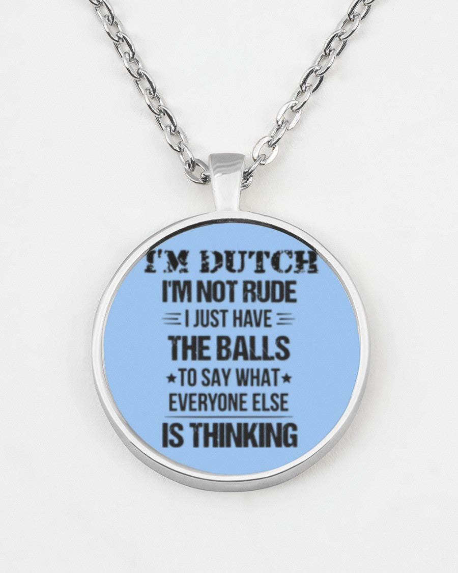 I'M NOT RUDE I'M DUTCH - Metallic Circle Necklace - Light Blue - aos-necklace-circle-metallic-lifestyle-07