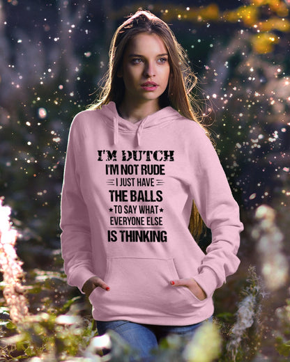 I'M NOT RUDE I'M DUTCH - Hooded Sweatshirt - Light Pink - lifestyle-holiday-hoodie-front-5