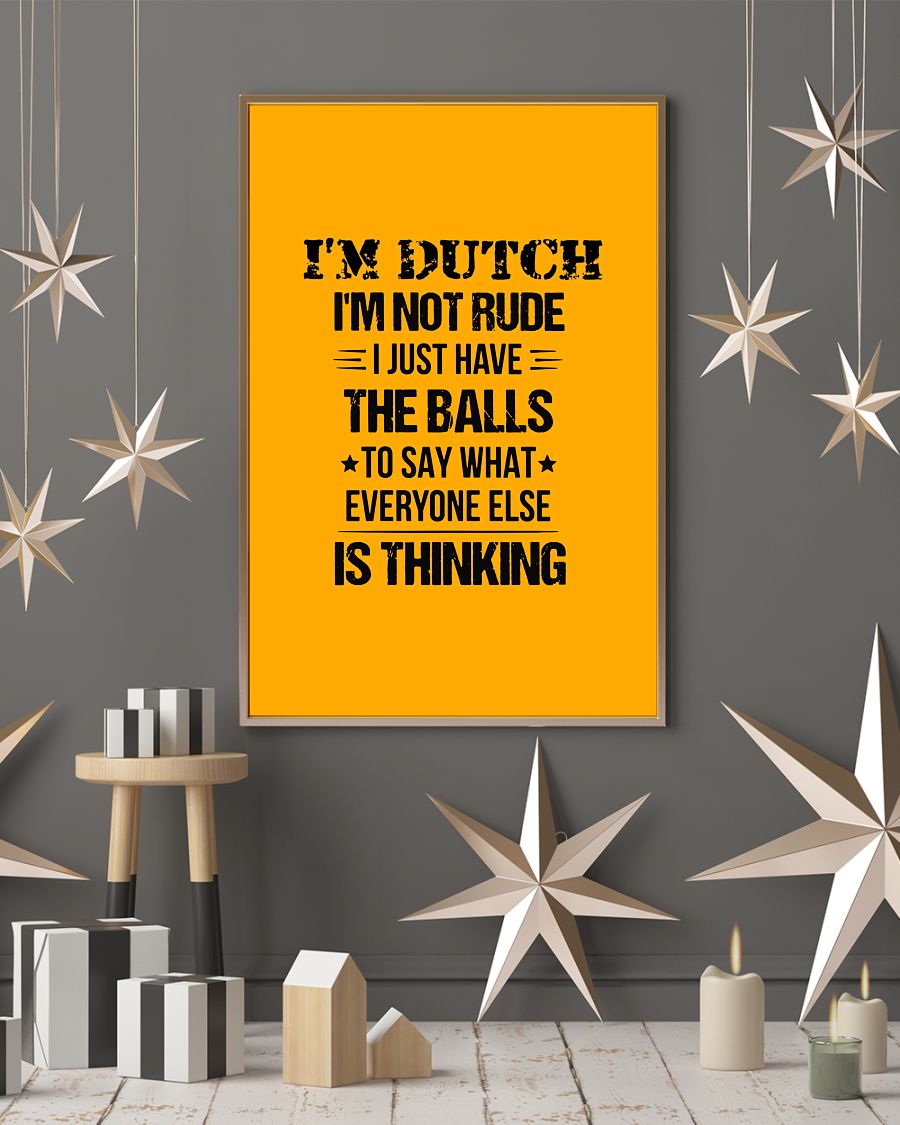 I'M NOT RUDE I'M DUTCH - 24x36 Poster - Gold - lifestyle-holiday-poster-1