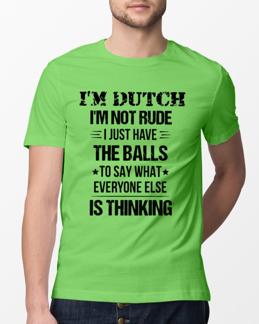 I'M NOT RUDE I'M DUTCH - Classic T-Shirt - Kiwi - lifestyle-mens-crewneck-front-13