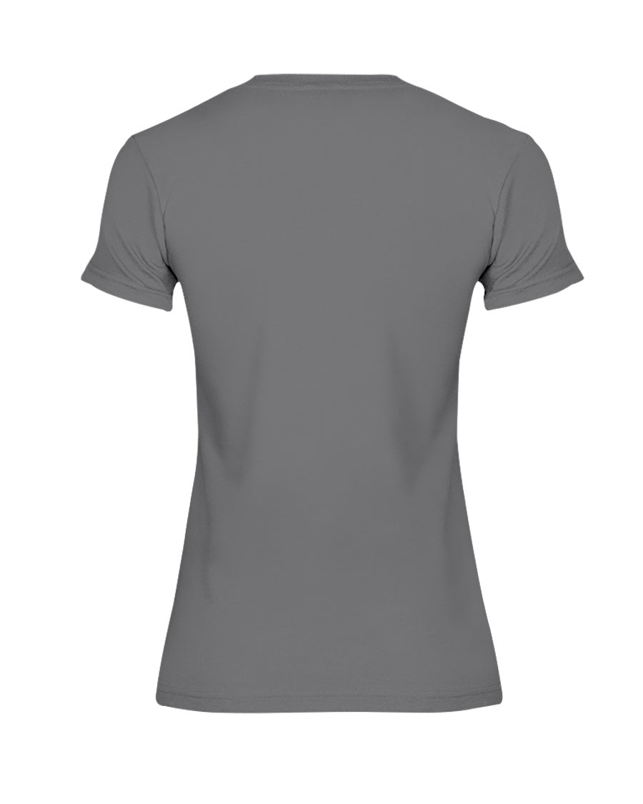 I'M NOT RUDE I'M DUTCH - Premium Fit Ladies Tee - Asphalt - back