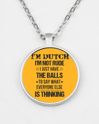 I'M NOT RUDE I'M DUTCH - Metallic Circle Necklace - Gold - aos-necklace-circle-metallic-lifestyle-07