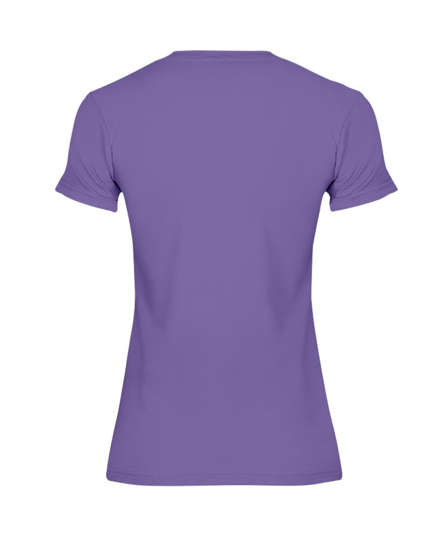 I'M NOT RUDE I'M DUTCH - Premium Fit Ladies Tee - Purple - back