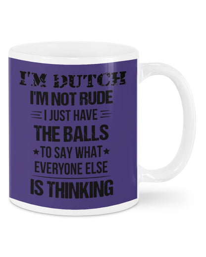 I'M NOT RUDE I'M DUTCH - Mug - Purple - Front
